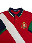 90s Ralph Lauren Poloshirt Crest Logo #3 Rot XXL