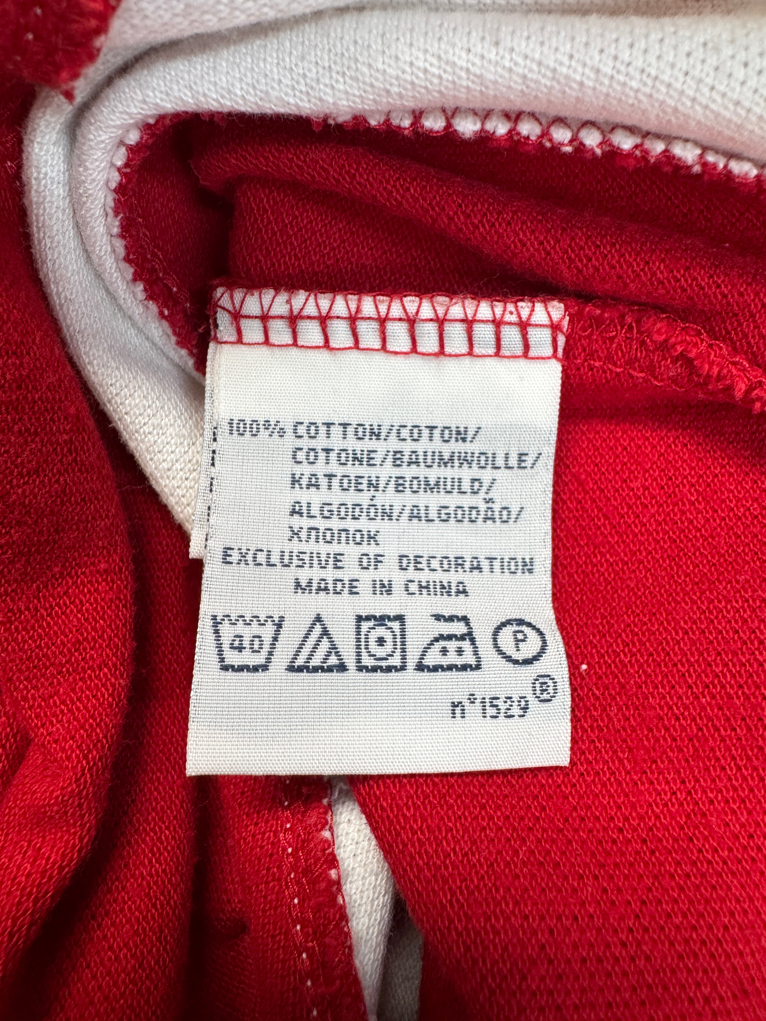 90s Ralph Lauren Poloshirt Crest Logo #3 Rot XXL