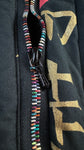 Vintage One O One Daunenweste 80s Made In West-Germany Riri Rainbow Zip Chinesische Schriftzeichen L-XL