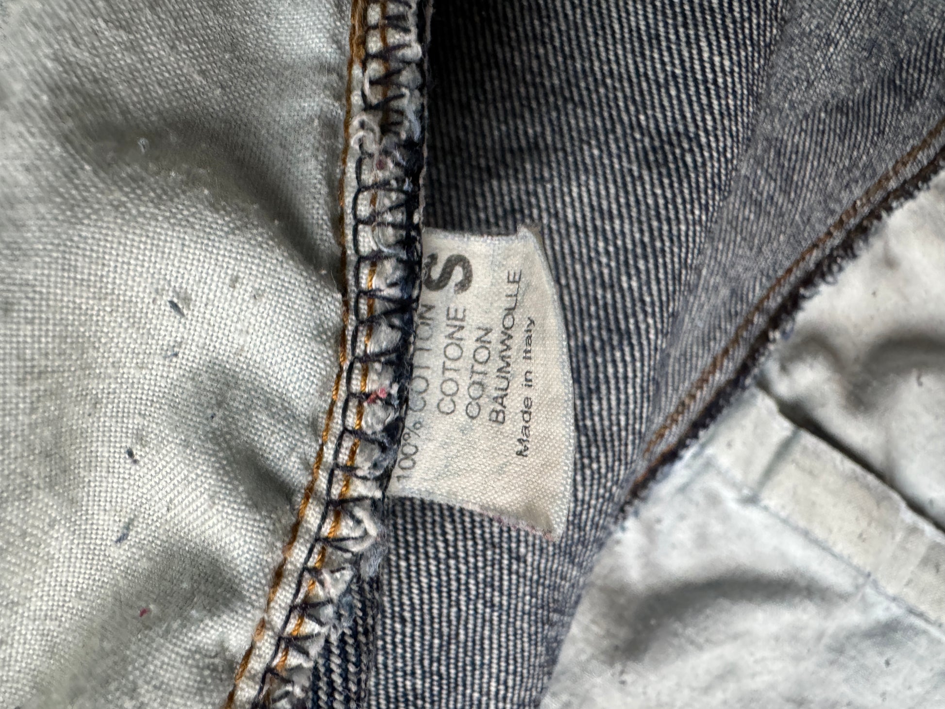Vintage Vanucci Jeanjacke 90s Racing Made In Italy Blau S - RareRags