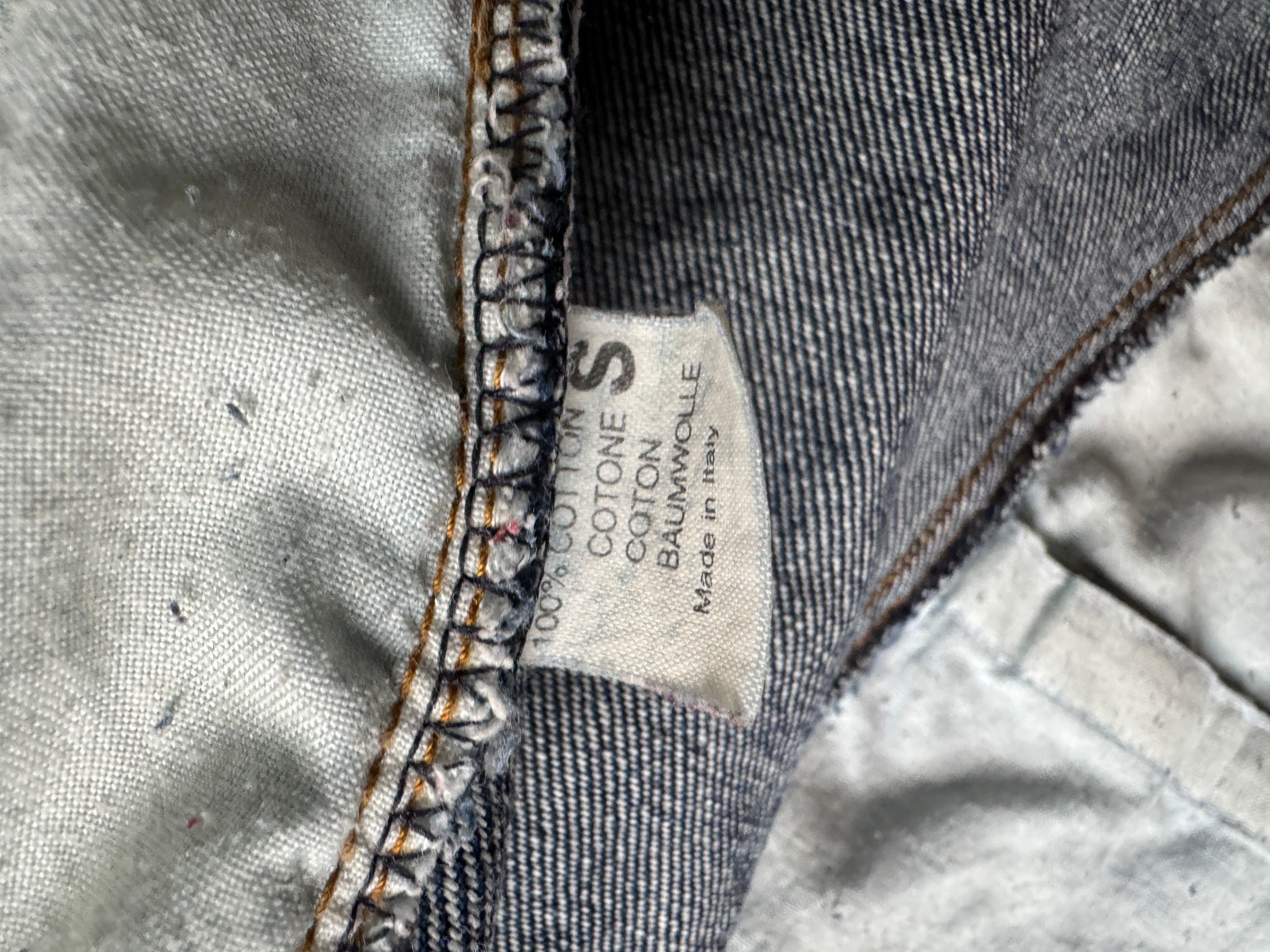 Vintage Vanucci Jeanjacke 90s Racing Made In Italy Blau S - RareRags