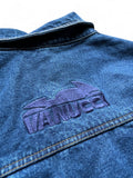 Vintage Vanucci Jeanjacke 90s Racing Made In Italy Blau S