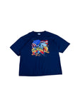 Vintage TeeJays Shirt 90s "Born Wild" Eagle Print Made In USA Dunkelblau XL