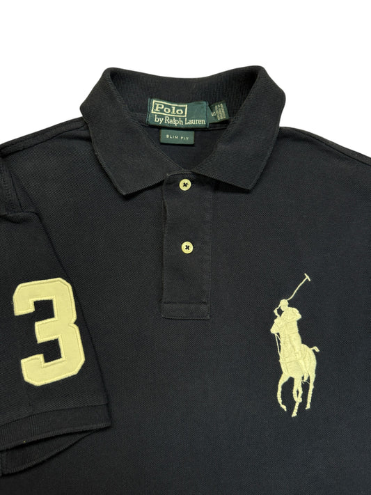90s Ralph Lauren Poloshirt Big Pony #3 Dunkelblau S