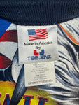 Vintage TeeJays Shirt 90s "Born Wild" Eagle Print Made In USA Dunkelblau XL