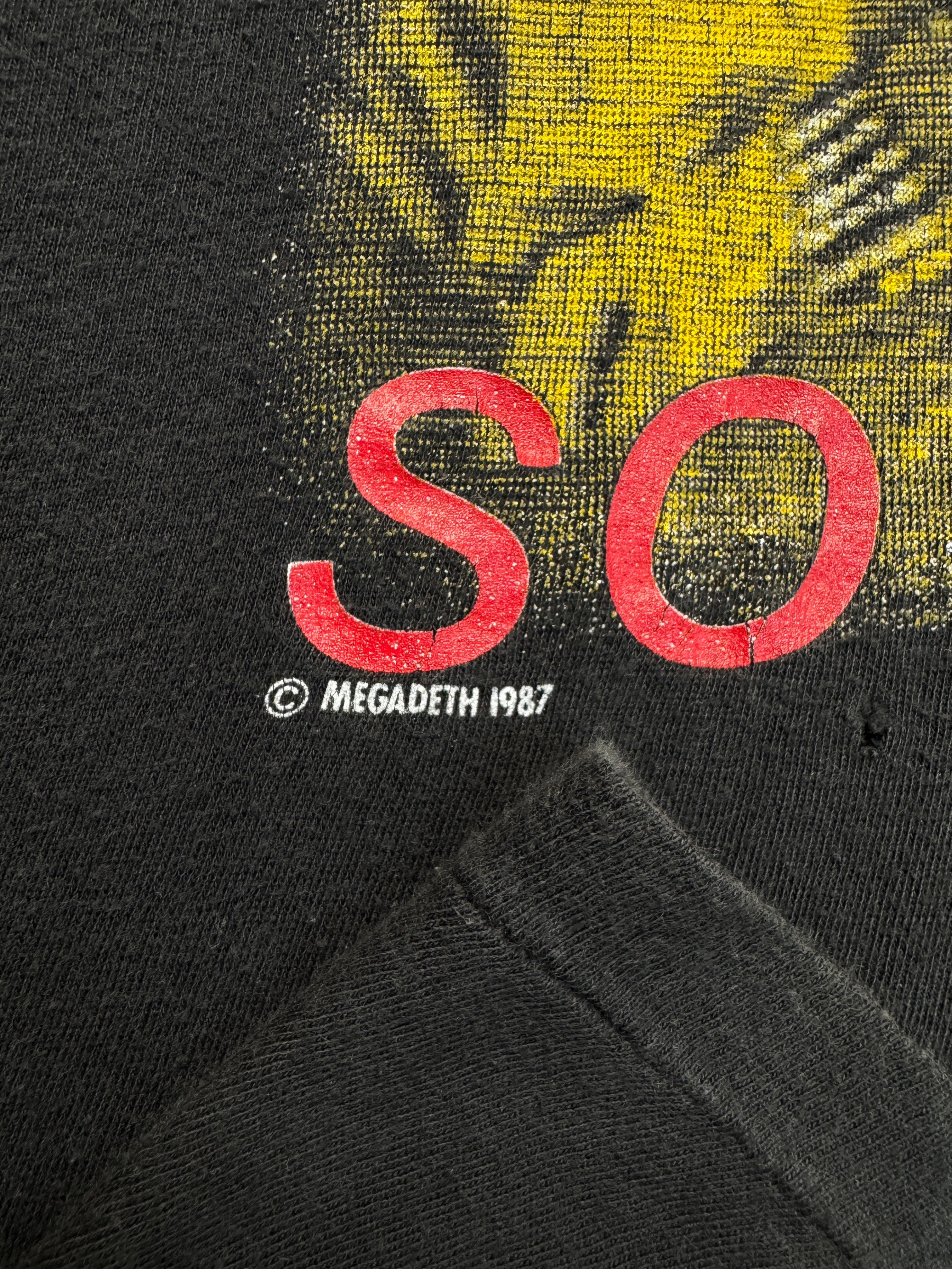 1987 Megadeth Shirt "So far, so good... so what!" Single Stitch Schwarz L-XL