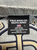 90s Polo Jeans Co. By Ralph Lauren Strickpullover Puff Print Made In Fiji Grau L