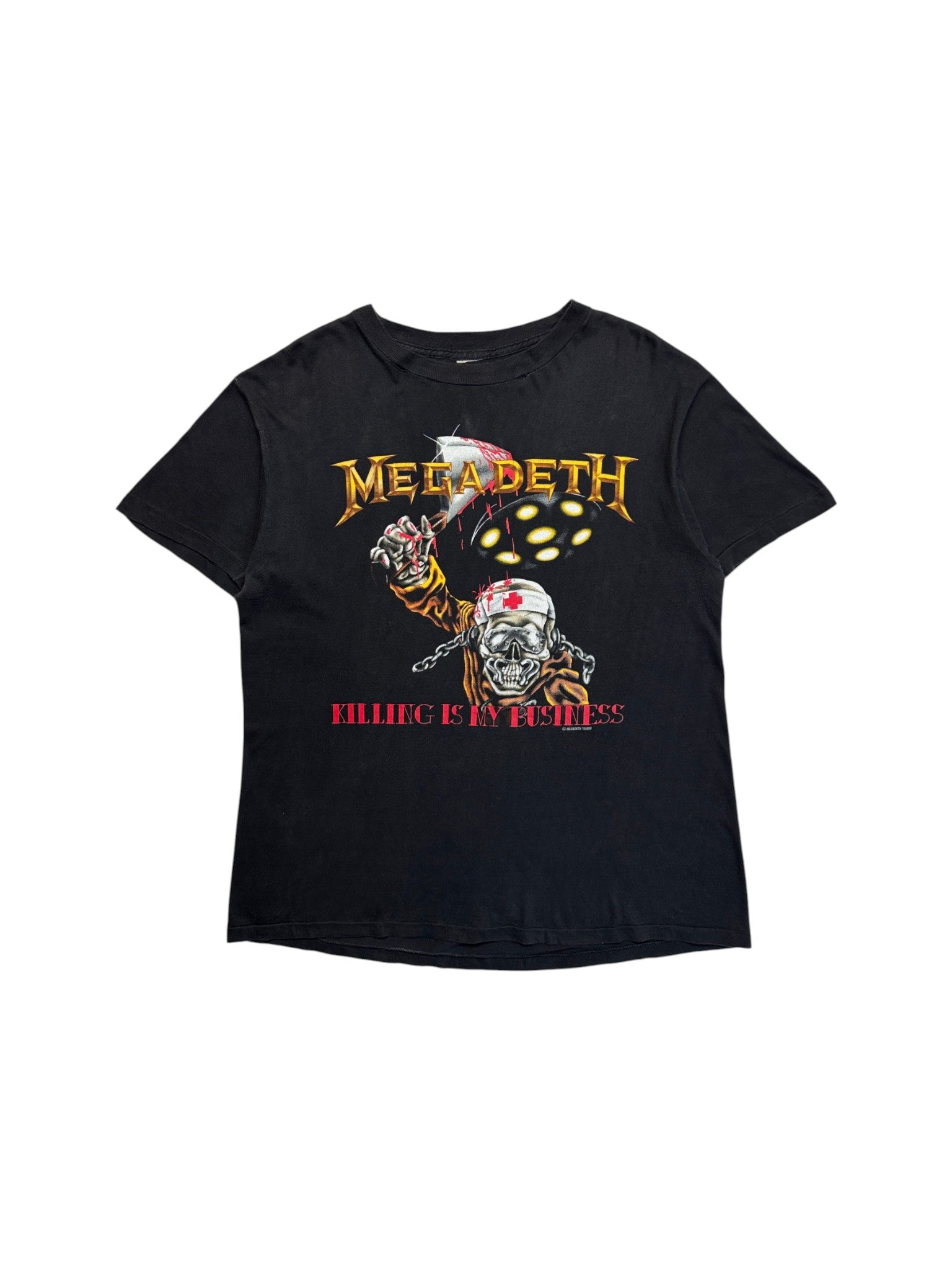 1988 Tour Shirt Megadeth "Killing is my business" Single Stitch Schwarz L-XL