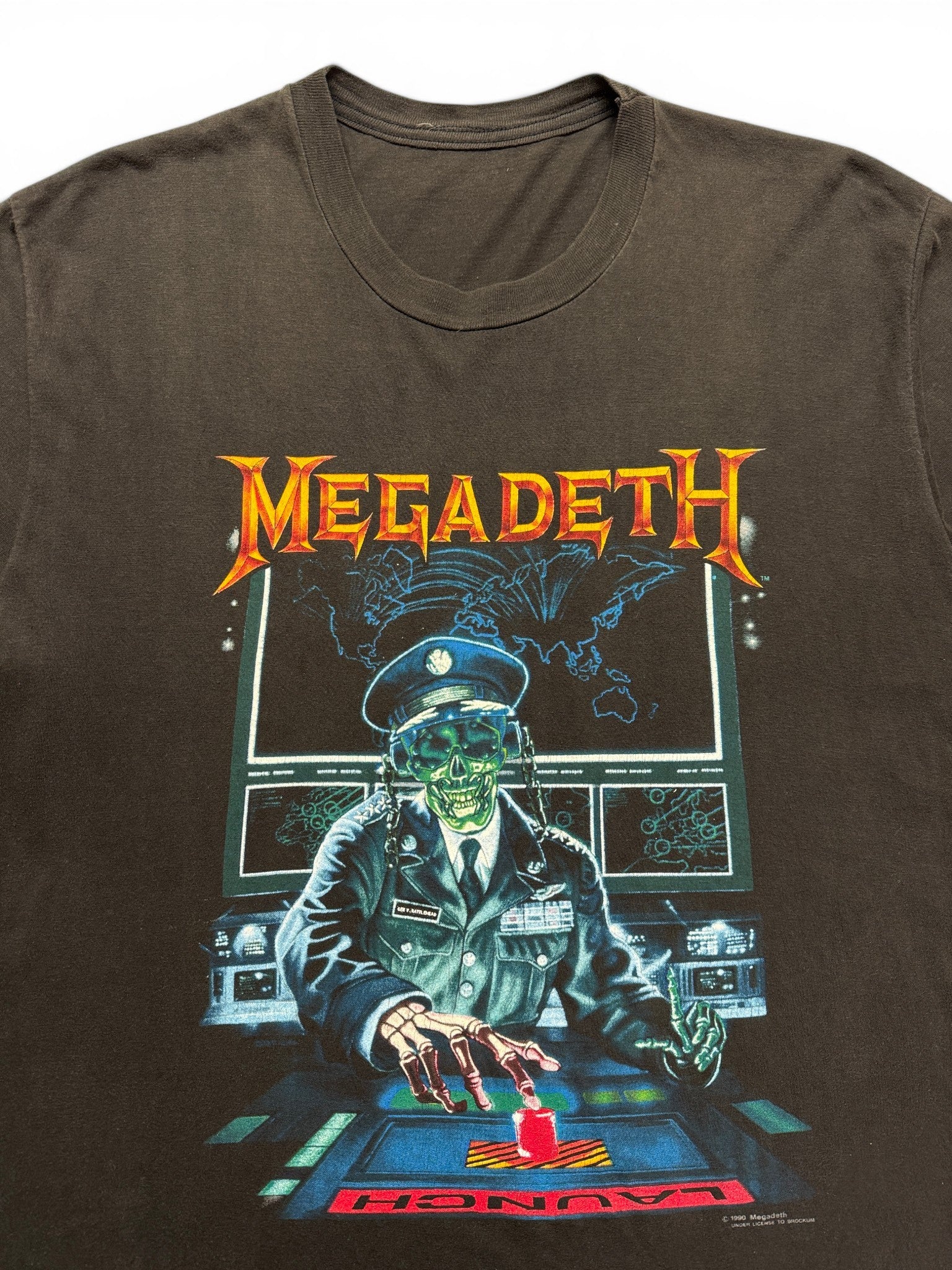 1990 Tour Shirt Megadeth Single Stitch Schwarz L-XL