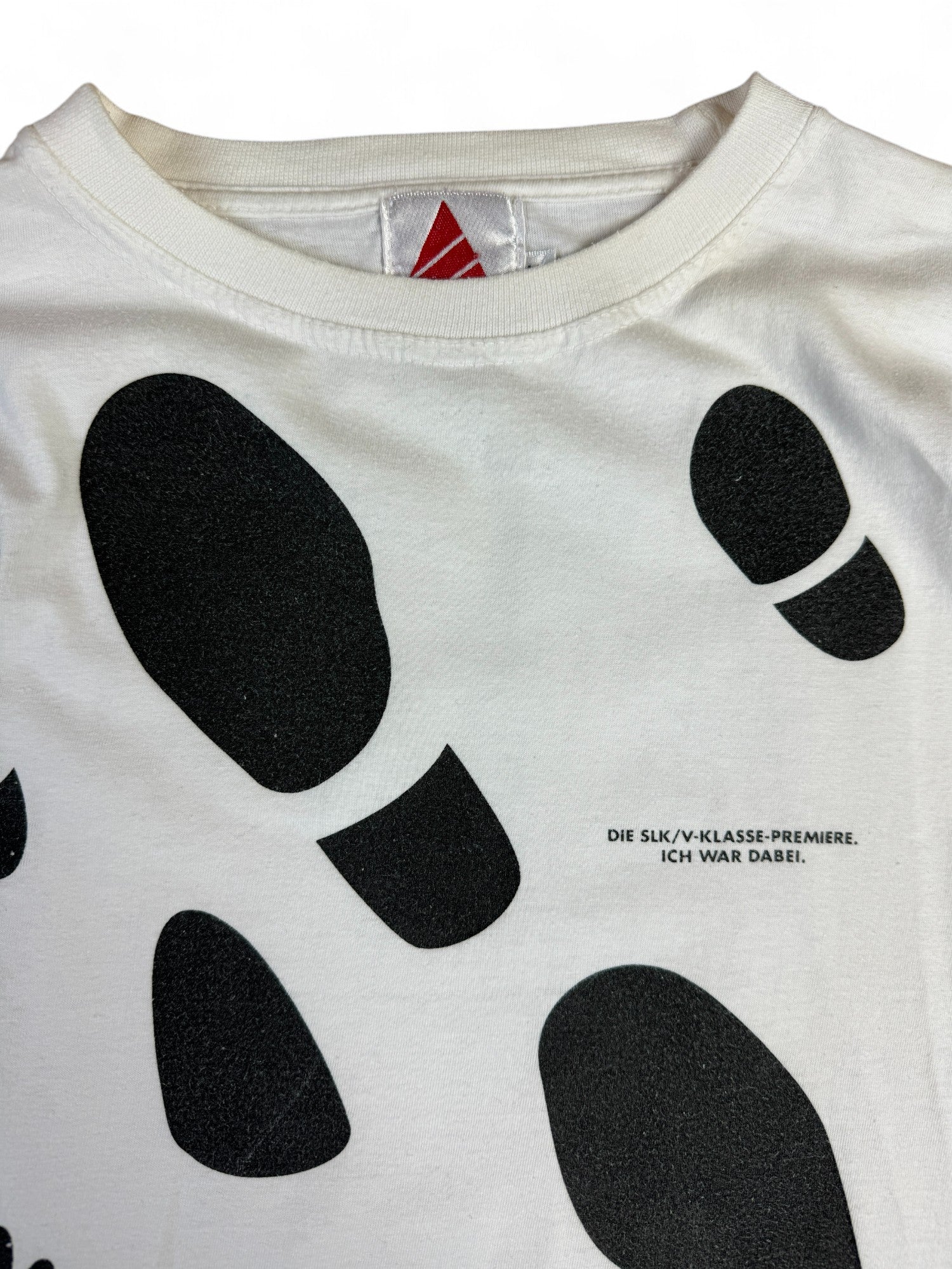 Vintage Pyra Shirt 90s "SLK/V-Klasse Premiere, ich war dabei" Weiß Schwarz XL - RareRags
