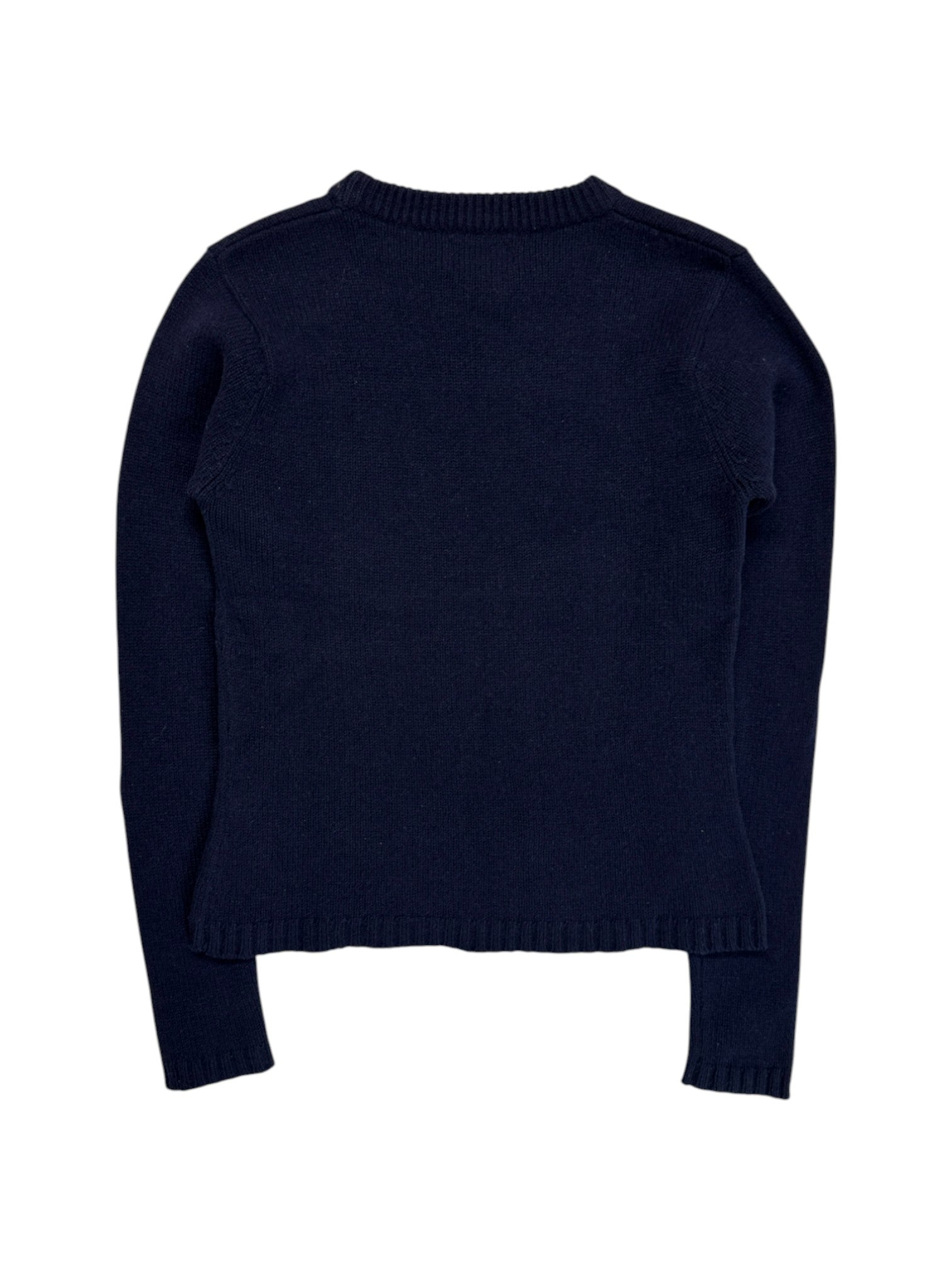 90s Polo Jeans Co. By Ralph Lauren Damen Flaggenpullover Wolle Made In Hong Kong Dunkelblau M
