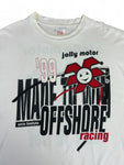 Vintage Hanes Shirt 1999 "Jolly Motor, made to win, offshore racing, serie limitata" Weiß XL