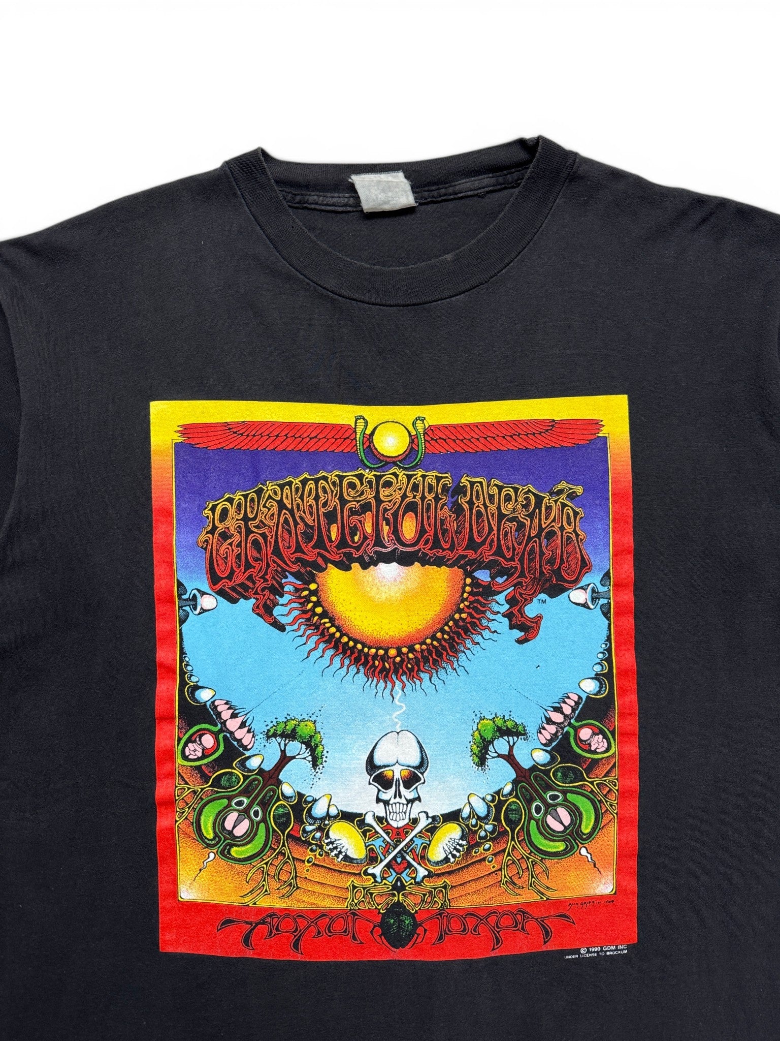 Rare! 1990 Grateful Dead Shirt Aoxomoxoa Shrooms Single Stitch Schwarz L-XL