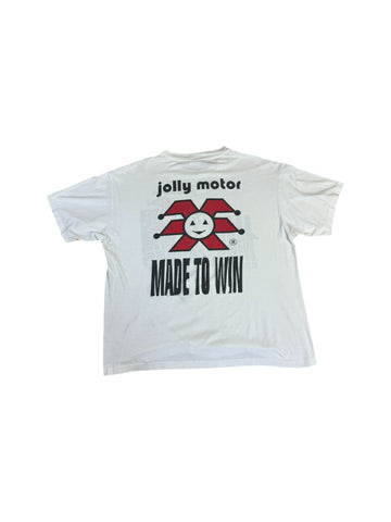 Vintage Hanes Shirt 1999 "Jolly Motor, made to win, offshore racing, serie limitata" Weiß XL