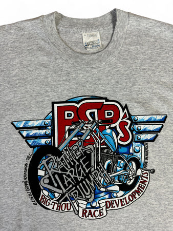 Vintage Screen Stars Shirt 90s "Triumph, big twins in Norfolk" Single Stitch Grau XL
