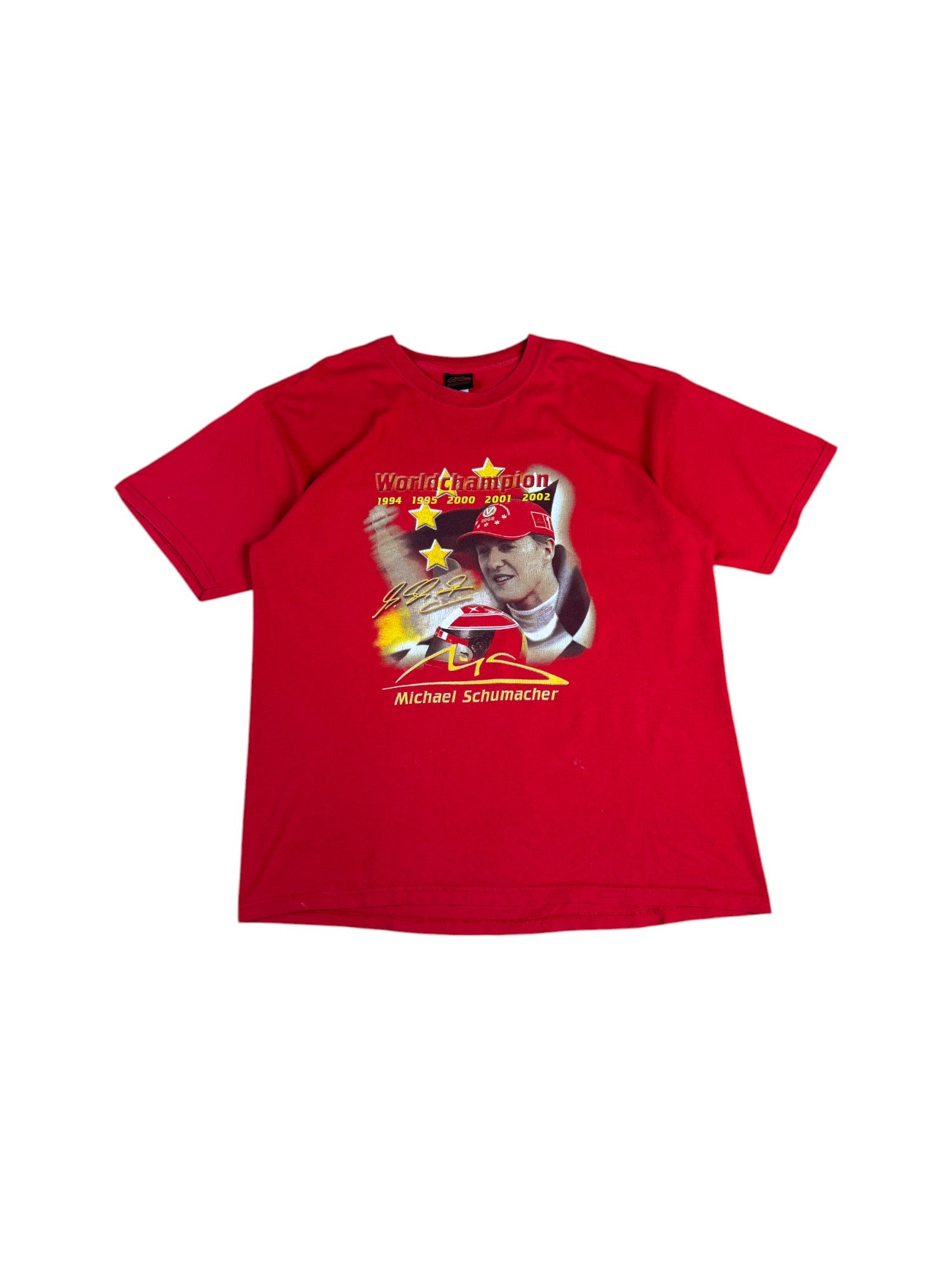 Michael Schuhmacher Shirt 2002 Worldchampion Rot L-XL - RareRags