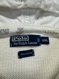 90s Ralph Lauren Strickhoodie "Marine Goods And Supplies" Weiß XXL