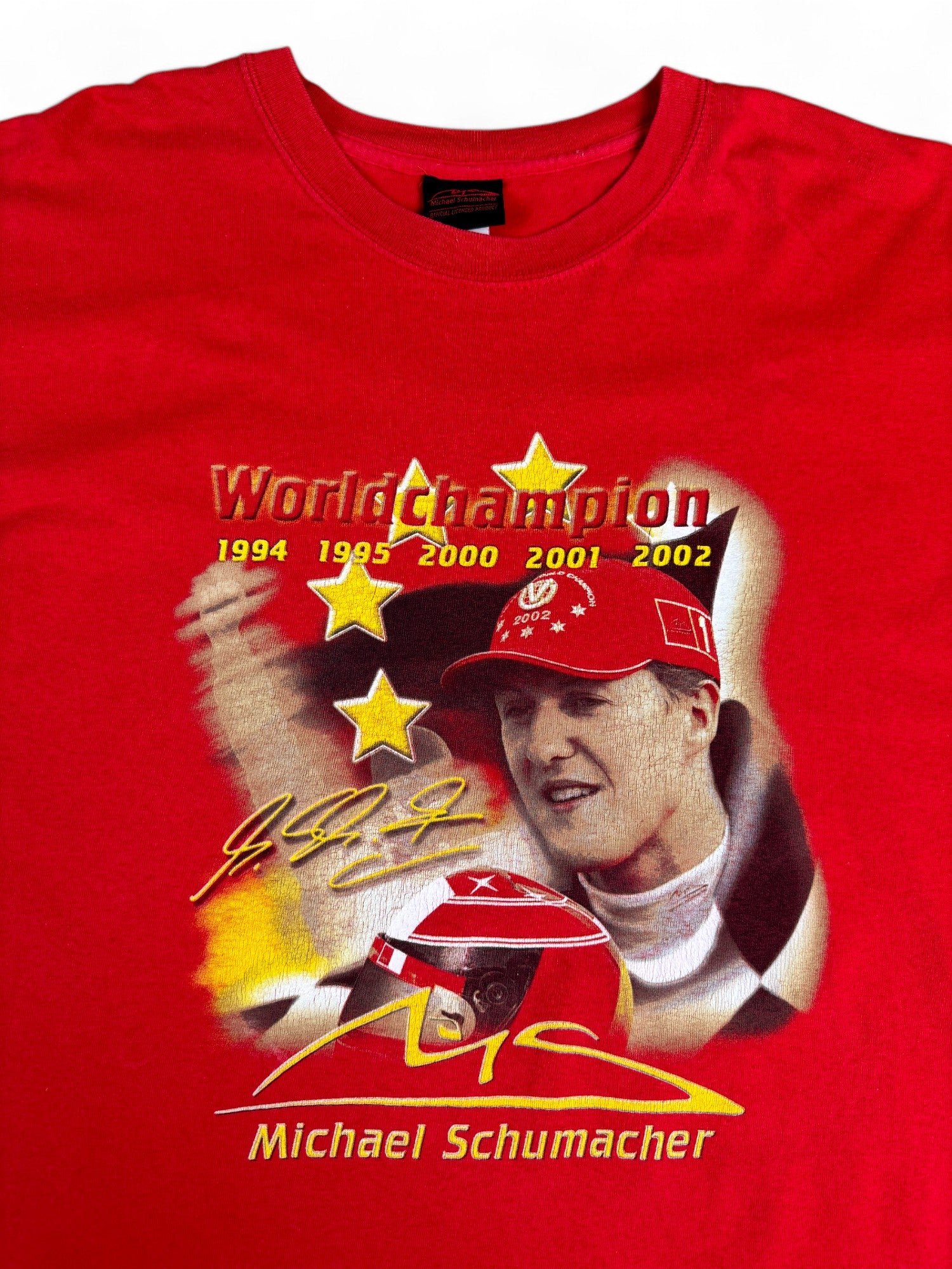 Michael Schuhmacher Shirt 2002 Worldchampion Rot L-XL - RareRags