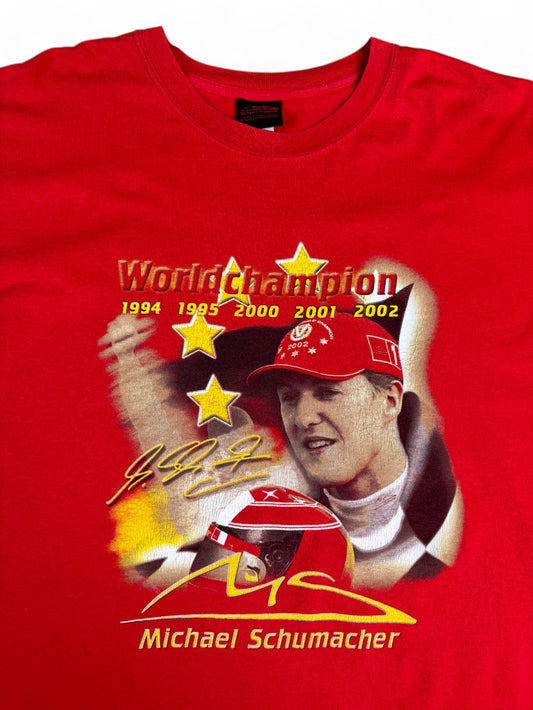 Michael Schuhmacher Shirt 2002 Worldchampion Rot L-XL