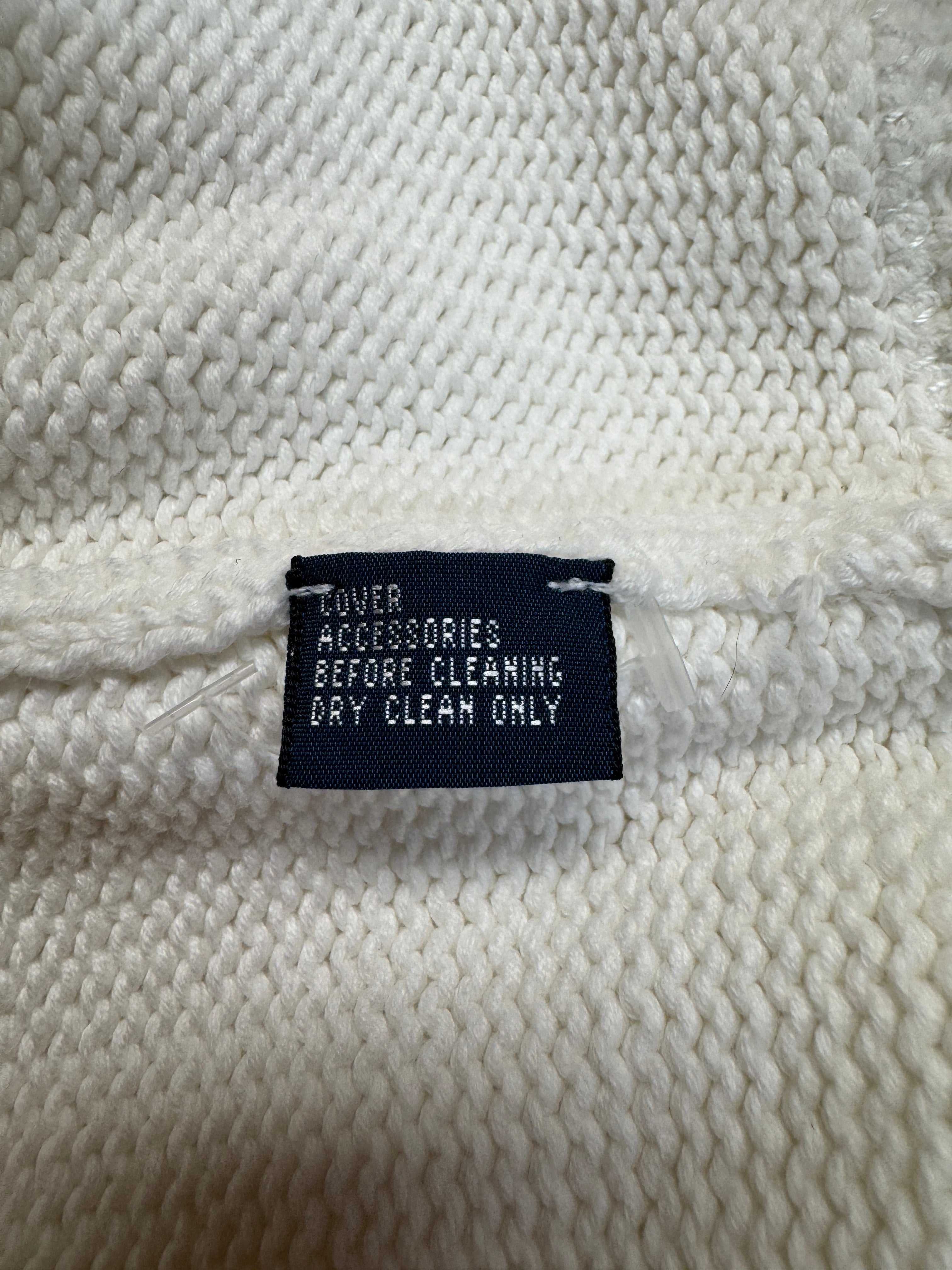 90s Ralph Lauren Strickhoodie "Marine Goods And Supplies" Weiß XXL