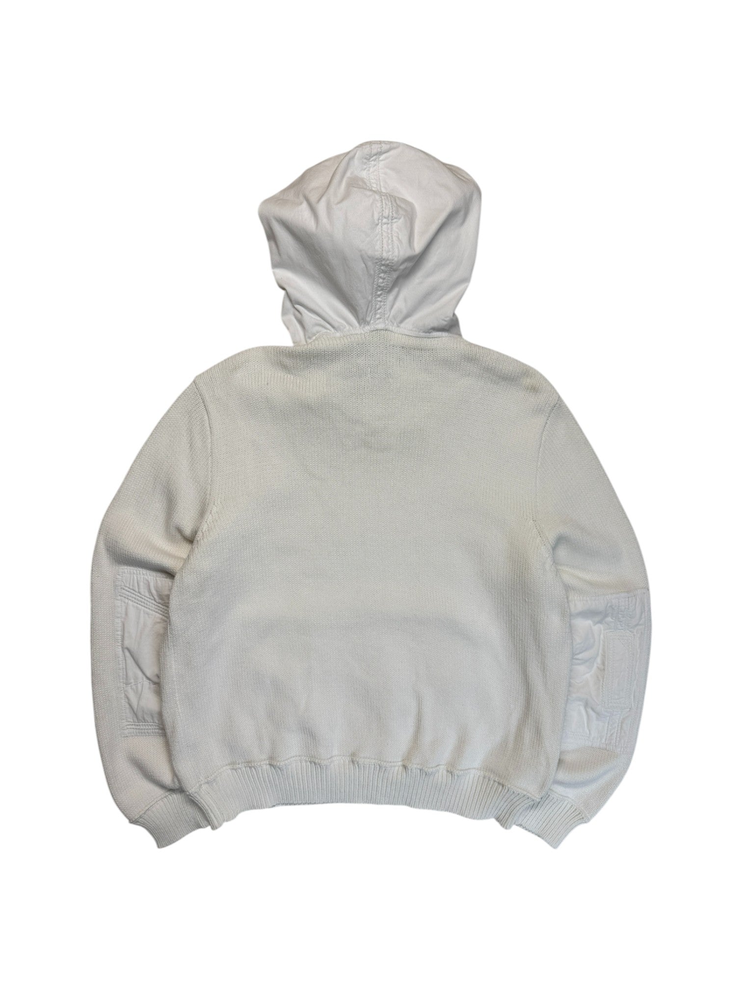90s Ralph Lauren Strickhoodie "Marine Goods And Supplies" Weiß XXL