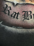 Vintage Weber Shirt 90s "Rat Biker Tattoo" Paper Thin Single Stitch Schwarz XL