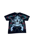 Vintage Shirt 90s Skull Gun Roses Reaper Tattoo Single Stitch Schwarz M-L