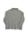 90s Ralph Lauren Strickpullover 1/3 Reißverschluss Hellbraun L