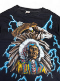 Vintage American Thunder Shirt 90s Eagle Single Stitch Sleeve Usedlook Schwarz XL
