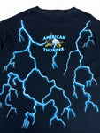 Vintage American Thunder Shirt 90s Eagle Single Stitch Sleeve Usedlook Schwarz XL
