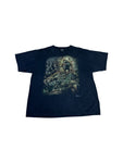Vintage Shirt 90s Skeleton Army Schwarz XXL