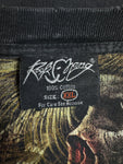 Vintage Shirt 90s Skeleton Army Schwarz XXL