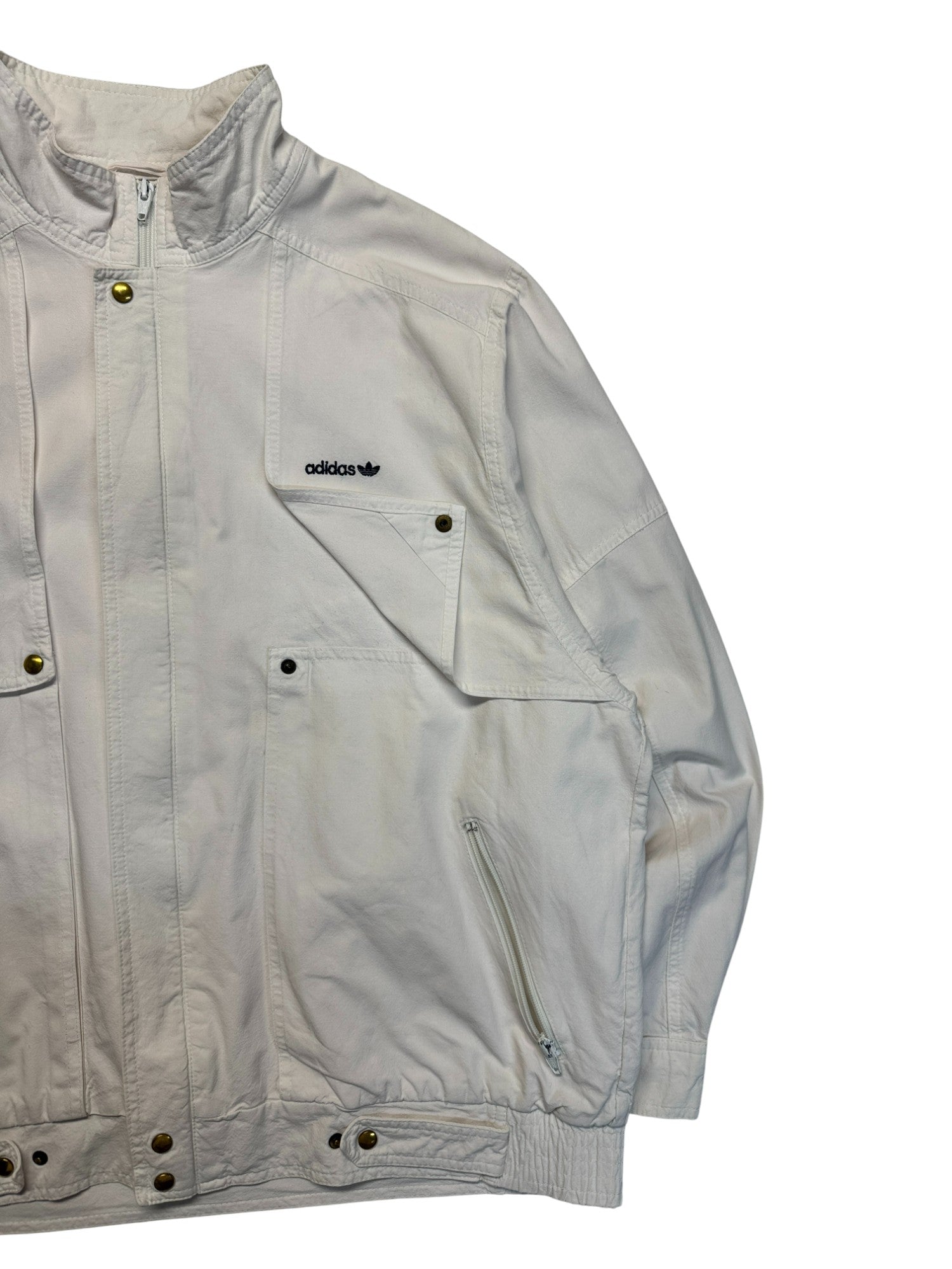 80s Adidas Blouson Made In West Germany Weiß 52 L