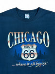 Vintage Anvil Shirt 90s "Chicago Route 66" Schwarz XXL