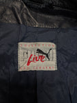 80s Puma x Udo Jürgens 2in1 Lederjacke/-weste Nappa Dunkelblau (48) S-M