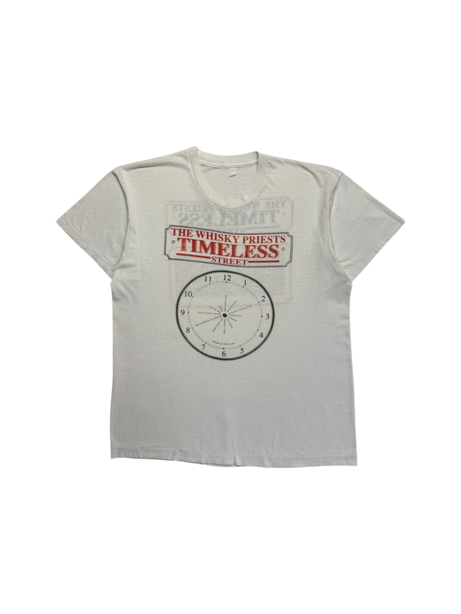 1992 Tour Shirt The Whisky Priests "Timeless Street" Single Stitch Weiß M-L