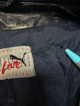 80s Puma x Udo Jürgens 2in1 Lederjacke/-weste Nappa Dunkelblau (48) S-M