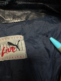 80s Puma x Udo Jürgens 2in1 Lederjacke/-weste Nappa Dunkelblau (48) S-M