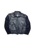 80s Puma x Udo Jürgens 2in1 Lederjacke/-weste Nappa Dunkelblau (48) S-M