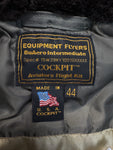 90s Cockpit USA G-1 Flight Jacket M-422A "The Nation Salutes You"-Edition Made In USA Khaki 44 L-XL