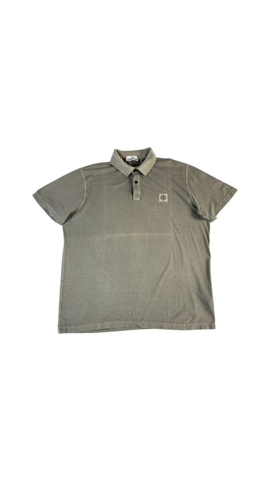 Stone Island Poloshirt Basic Dunkelgrau-Grün 3XL