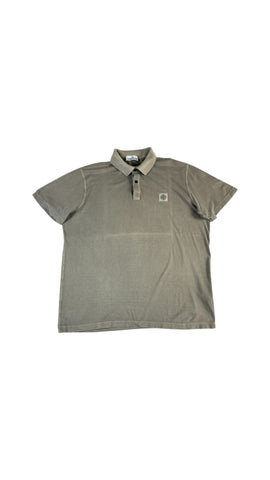Stone Island Poloshirt Basic Dunkelgrau-Grün 3XL