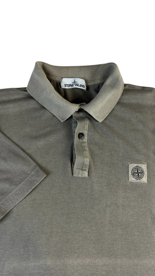 Stone Island Poloshirt Basic Dunkelgrau-Grün 3XL