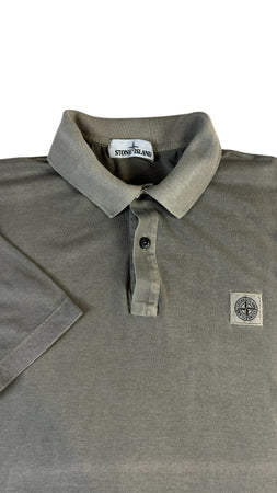 Stone Island Poloshirt Basic Dunkelgrau-Grün 3XL