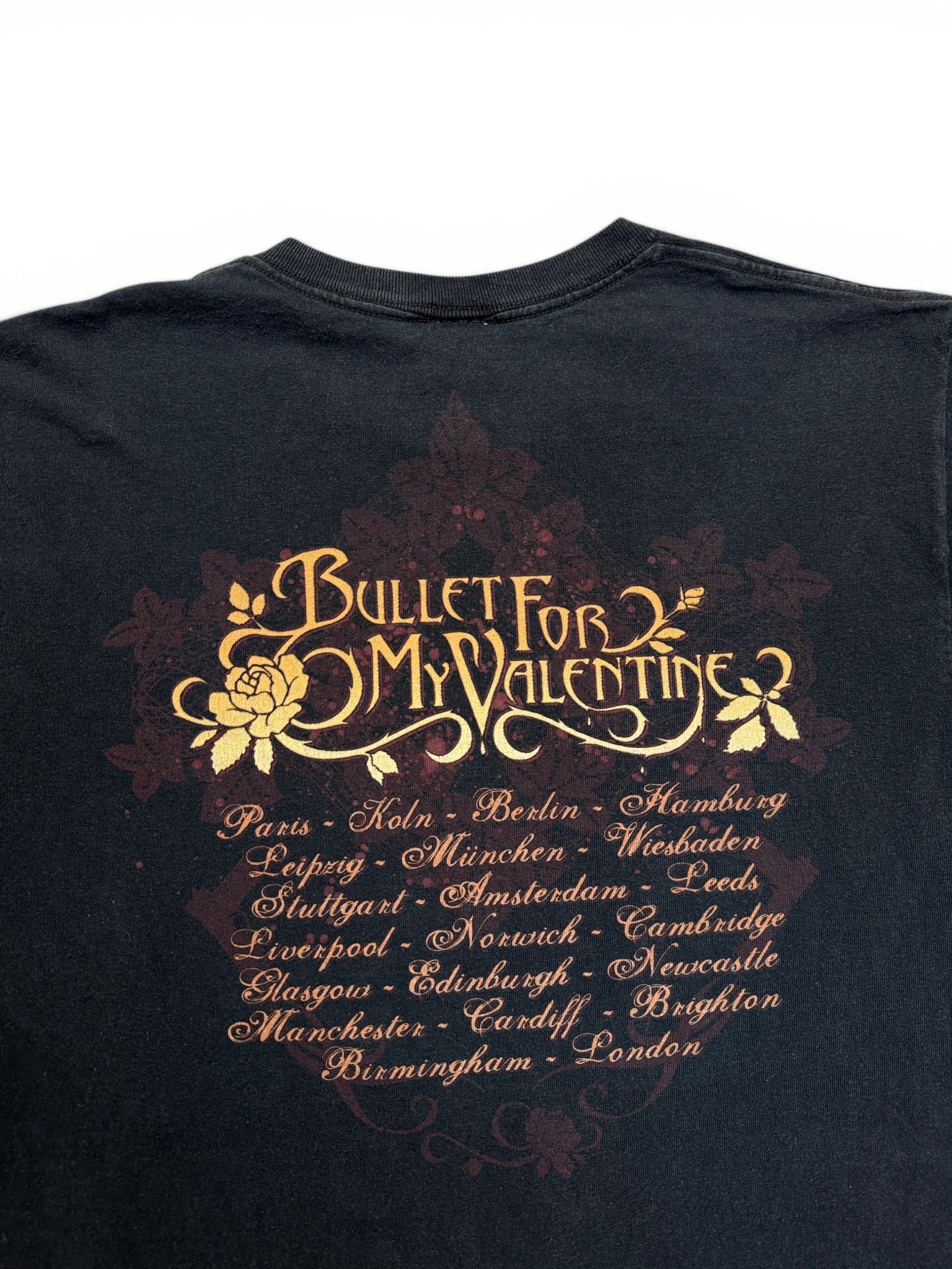 00s Fruit Of The Loom Tour Shirt Bullet Fot My Valentine Schwarz M