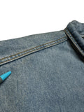 90s Hardo Rock Cafe Jeansjacke "Orlando- save the planet" Hellblau XXL