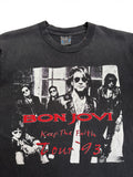 1993 Screen Stars Shirt Bon Jovi "Keep the faith" Tour Single Stitch Schwarz XL