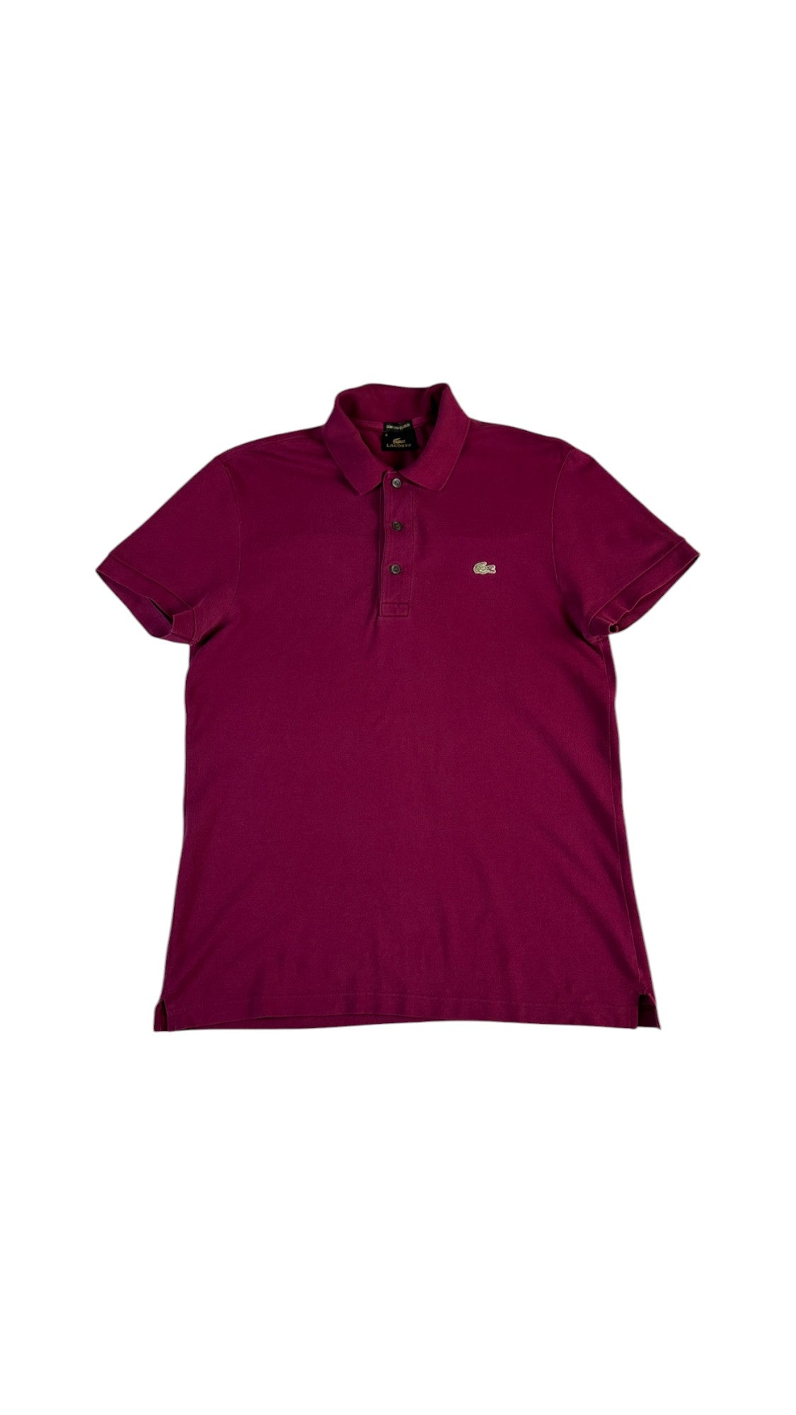 Vintage Lacoste Poloshirt 90s Limited Edition Gold Lila 4 M - RareRags