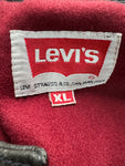 1995 Levis Lederjacke Red Lining Grau XL