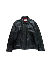 1995 Levis Lederjacke Red Lining Grau XL